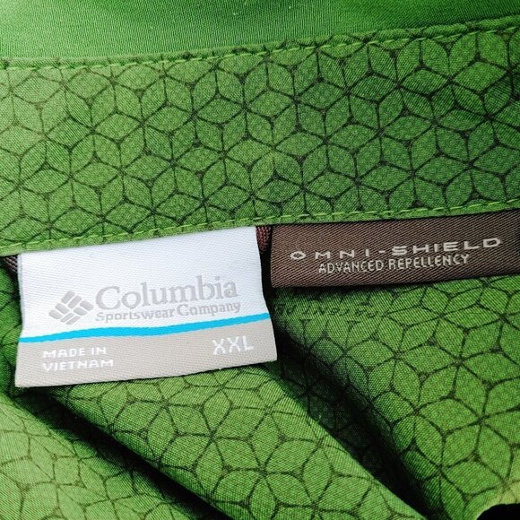 Columbia Omni Shield UV Protection Long Sleeve Shirt Men's XXL Green - Picture 3 of 8